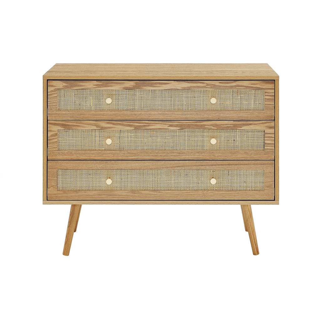 Morocco Rattan Chest of 3-Drawers Lowboy Storage Cabinet Of Drawers Fast shipping On sale