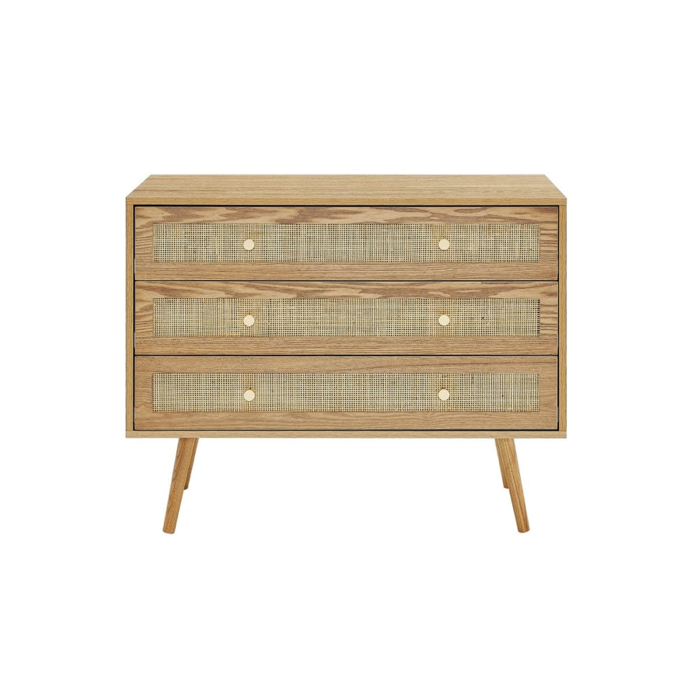 Morocco Rattan Chest of 3-Drawers Lowboy Storage Cabinet Of Drawers Fast shipping On sale