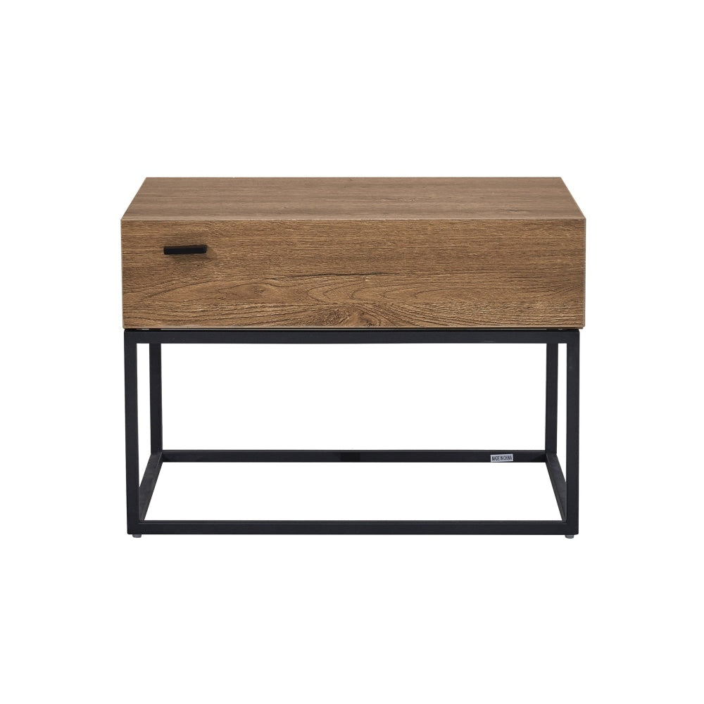 Morten Bedside NightStand Side Table With Drawer - Oak Fast shipping On sale