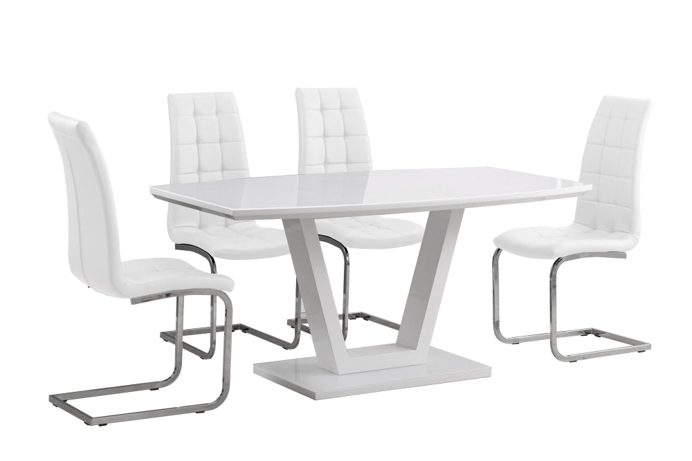 Moskov Rectangular Kitchen Dining Table 160cm - White Fast shipping On sale