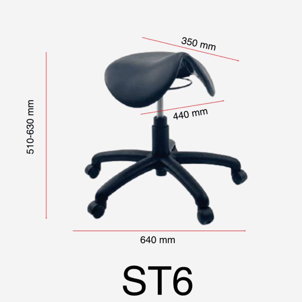 MUELLER Saddle Nylon Base Office Lab Task Stool Computer Chair - Black Bar Fast shipping On sale