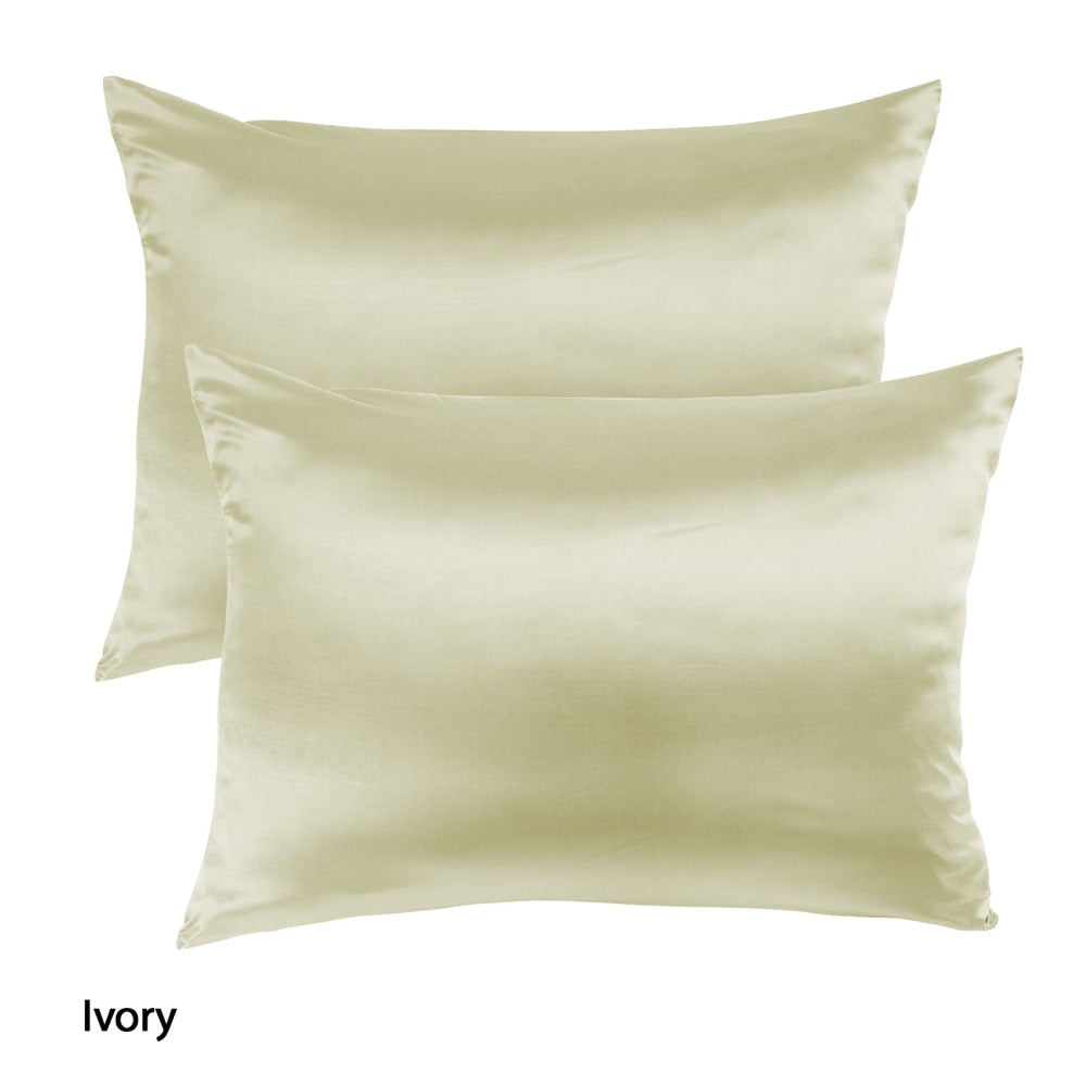 MULBERRY SILK PILLOW CASE TWIN PACK - SIZE: 51X76CM - IVORY Bed Sheet Fast shipping On sale