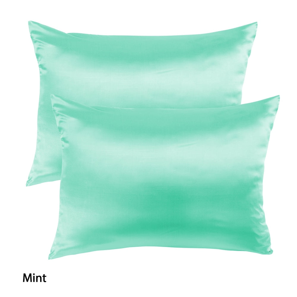 MULBERRY SILK PILLOW CASE TWIN PACK - SIZE: 51X76CM - MINT Bed Sheet Fast shipping On sale