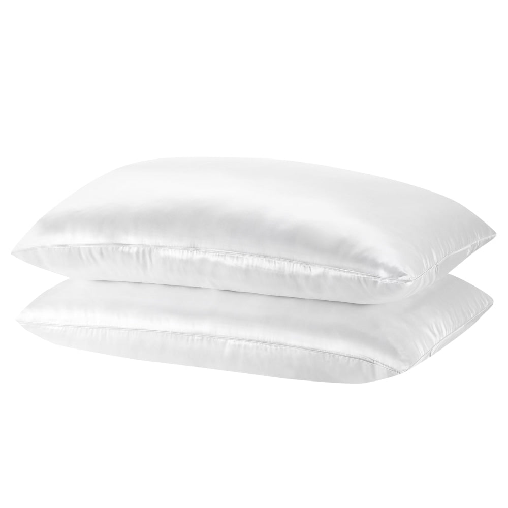 MULBERRY SILK PILLOW CASE TWIN PACK - SIZE: 51X76CM WHITE Bed Sheet Fast shipping On sale