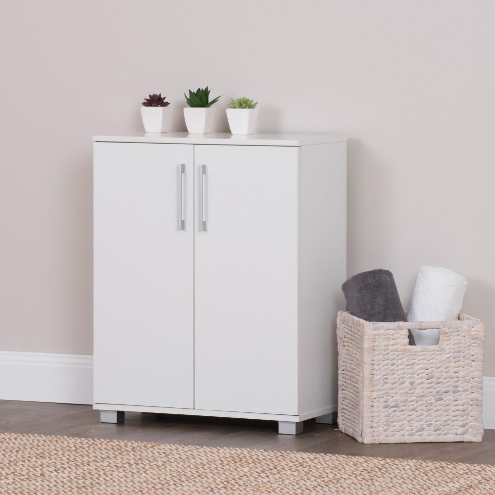 Murray 2-Door Multi-Purpose Cupboard Lowboy Storage Cabinet - White Fast shipping On sale