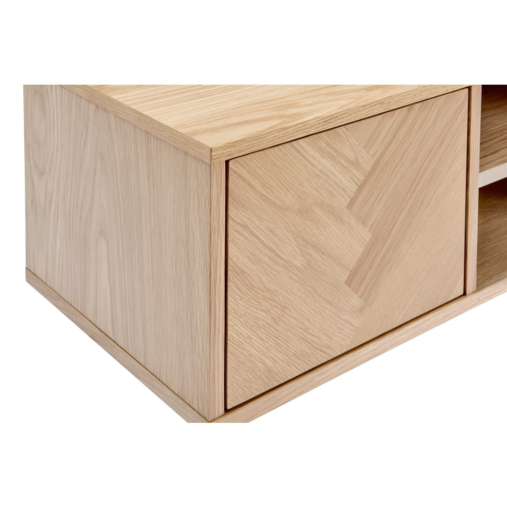 Nagano Lowline Entertainment Unit TV Stand Storage Cabinet 120cm - Natural Fast shipping On sale