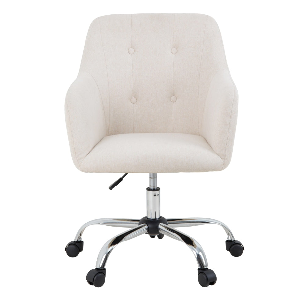 Nancy Polyester Fabric Home Office Working Computer Task Chair White Fast shipping On sale