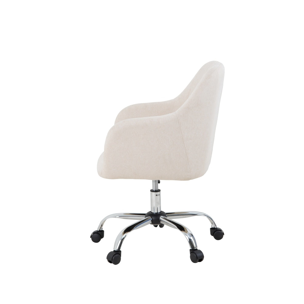 Nancy Polyester Fabric Home Office Working Computer Task Chair White Fast shipping On sale