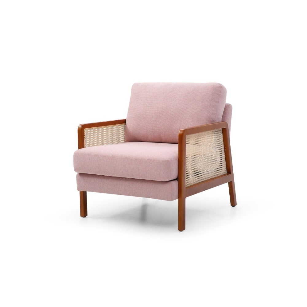 Modern Designer Scandinavian Accent Lounge Arm Chair - Pink Sofa Fast shipping On sale