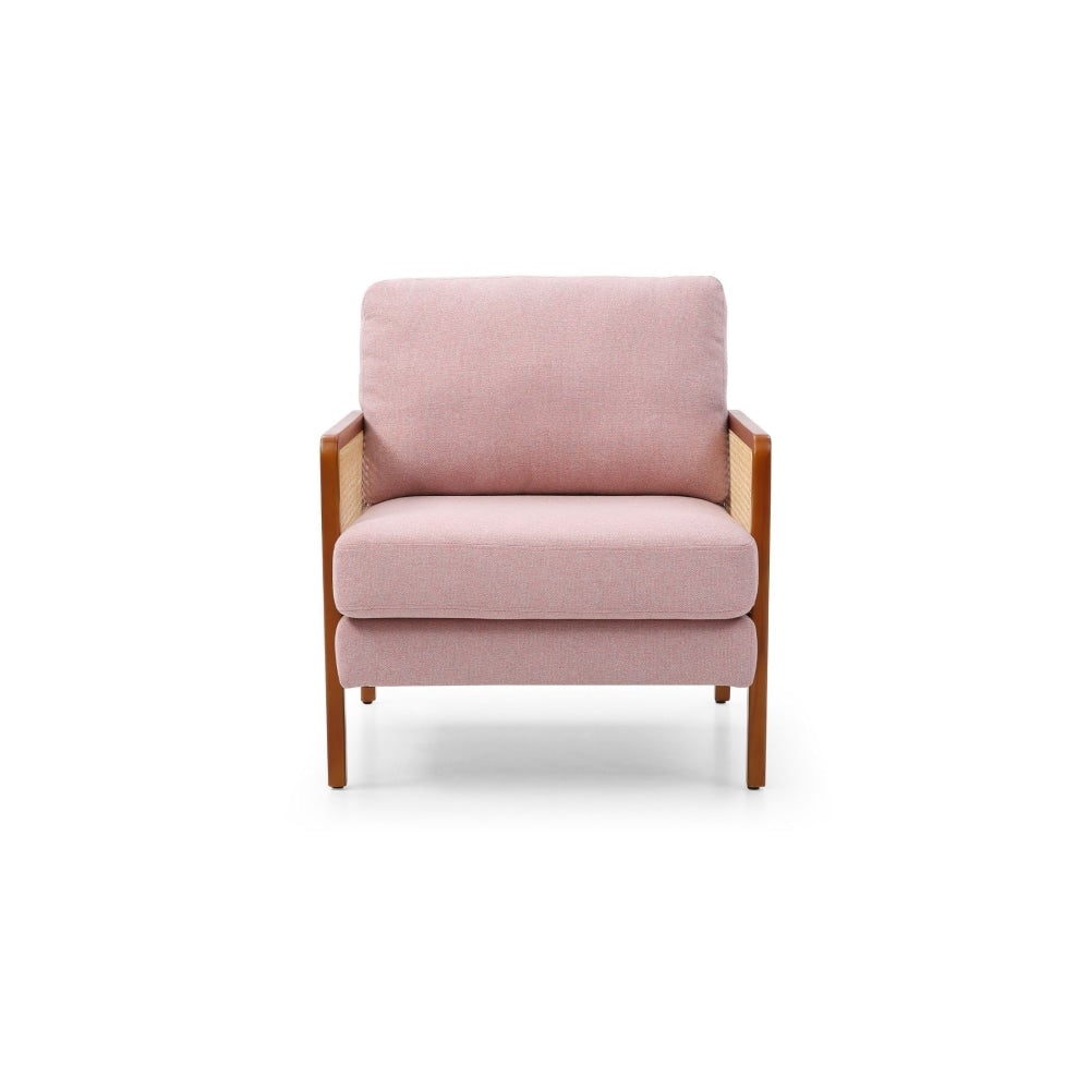 Modern Designer Scandinavian Accent Lounge Arm Chair - Pink Sofa Fast shipping On sale