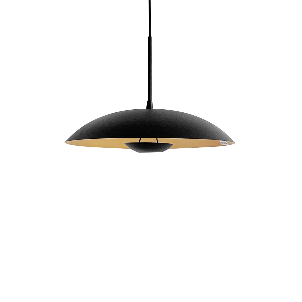 Nobu Rustic Modern Metal Disc Pendant Light Lamp - Black/Gold Fast shipping On sale