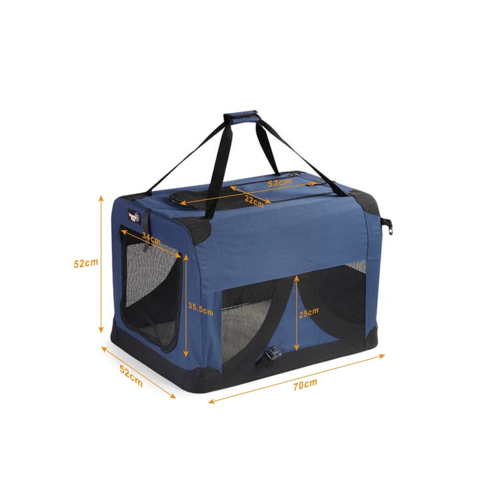 NEW Dog Crate Portable Soft Pet Large 70.0 x 52.0 52.0cm Supplies Blue Cares Fast shipping On sale