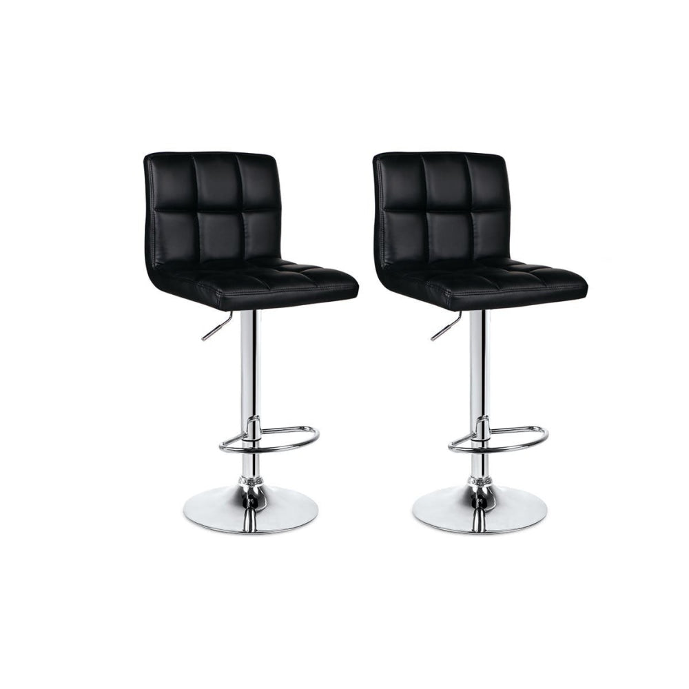 NEW Kitchen Counter Bar Stool 2 Pack L Shape Black 38.5cm Indoor Furniture Fast shipping On sale