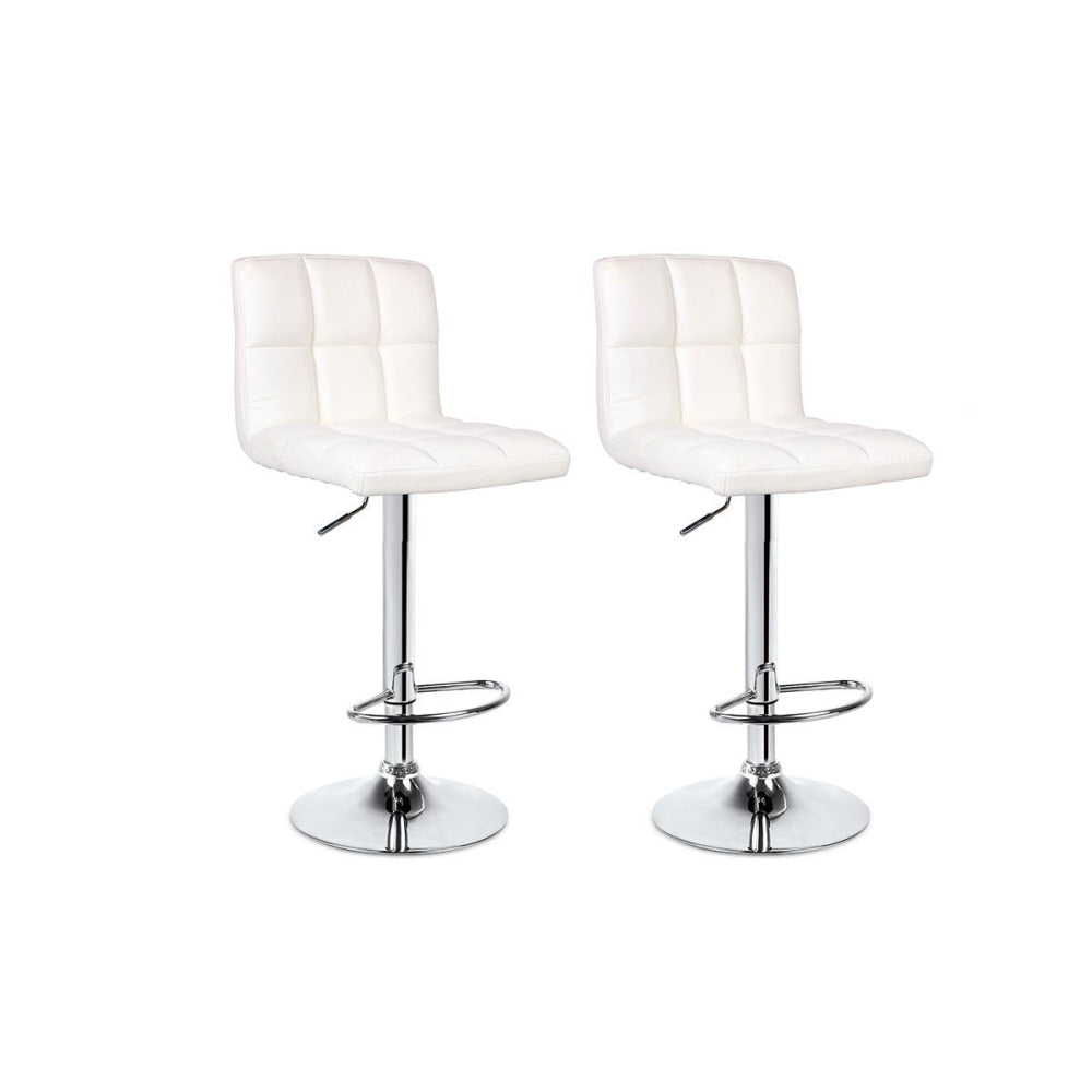 NEW Kitchen Counter Bar Stool 2 Pack L Shape White 38.5cm Indoor Furniture Fast shipping On sale