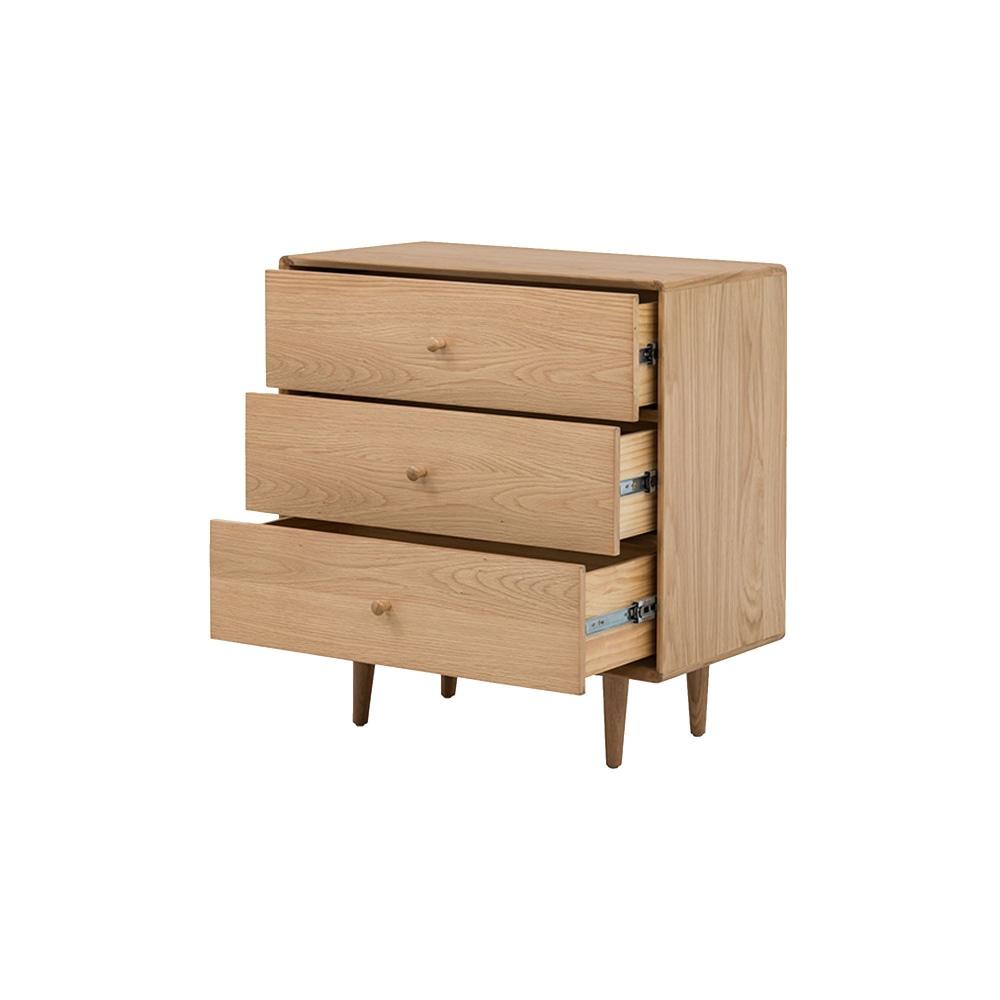 Niche Bedroom Chest of 3 Drawers Wooden Storage Cabinet - Natural Of Fast shipping On sale