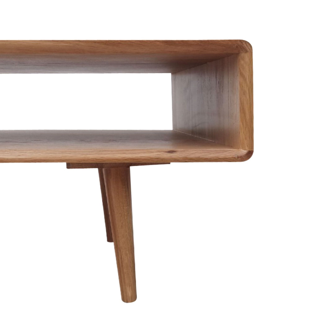Niche Scandinavian Design Open Shelf Rectangular Coffee Table - Natural Fast shipping On sale