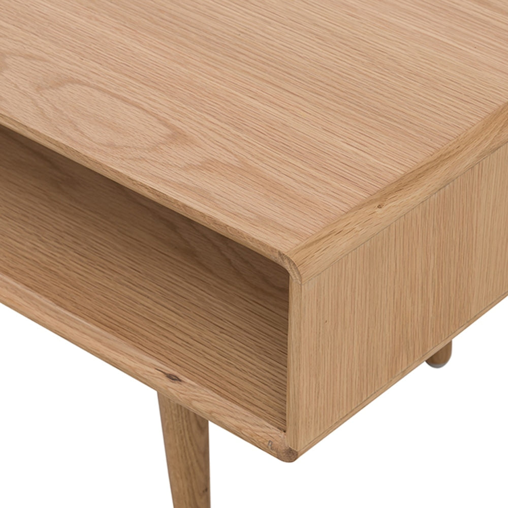 Niche Scandinavian Design Open Shelf Rectangular Coffee Table - Natural Fast shipping On sale