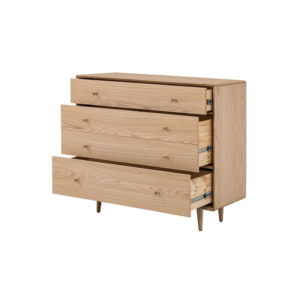 Niche Scandinavian Design Wooden Chest of 3- Drawers Storage Cabinet - Natural Of Fast shipping On sale