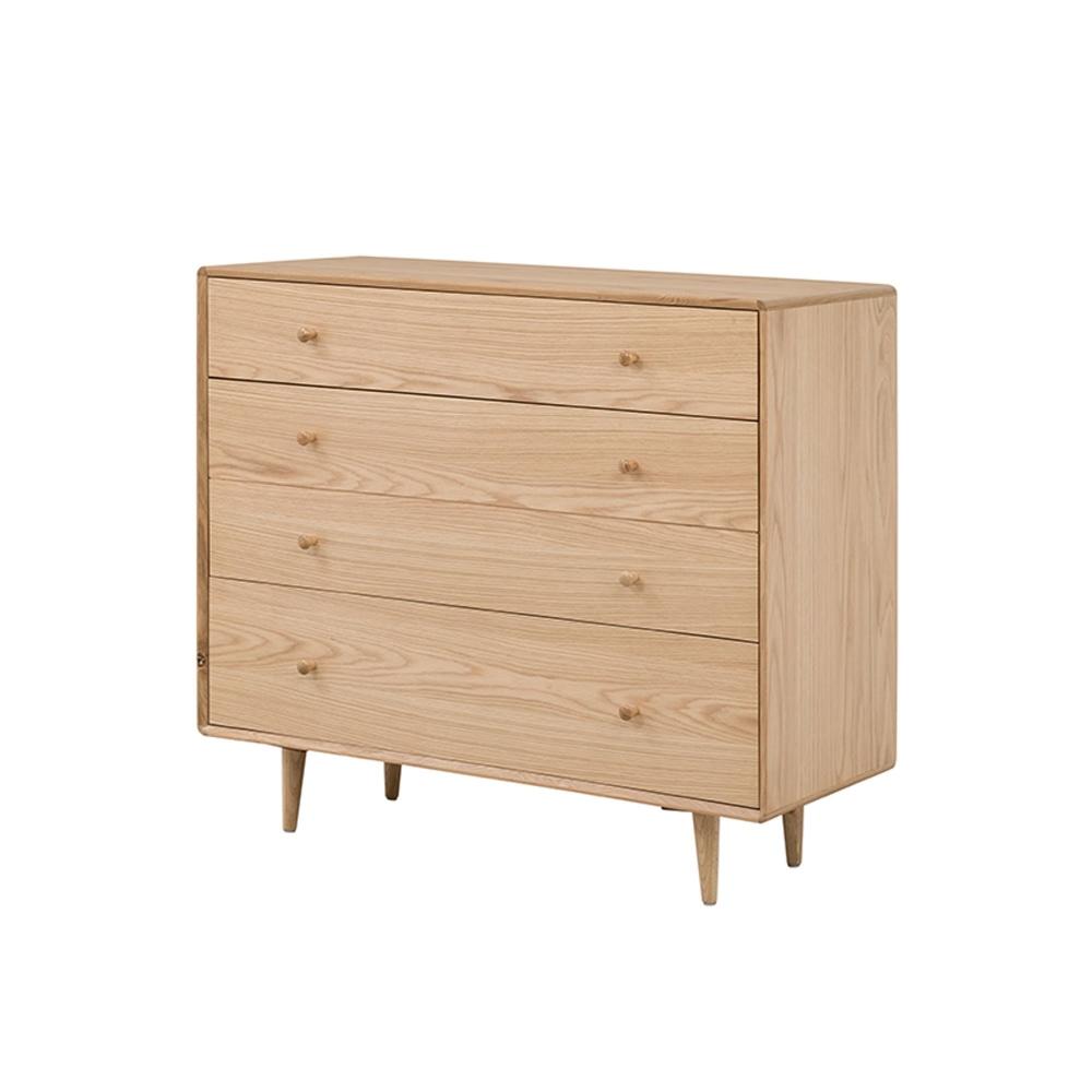 Niche Scandinavian Design Wooden Chest of 3- Drawers Storage Cabinet - Natural Of Fast shipping On sale