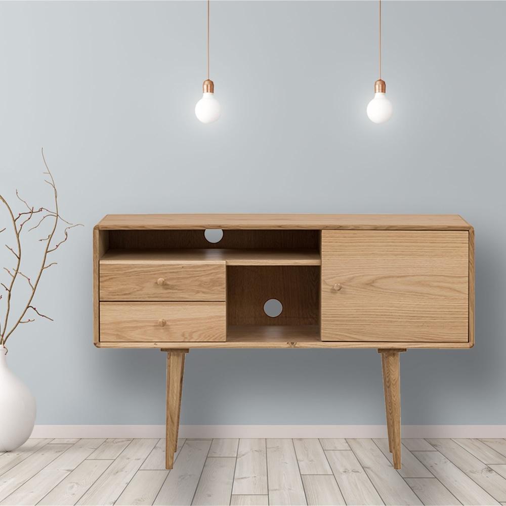 Niche Scandinavian Wooden Small Highboard Buffet Unit Sideboard Storage Cabinet - Natural & Fast shipping On sale
