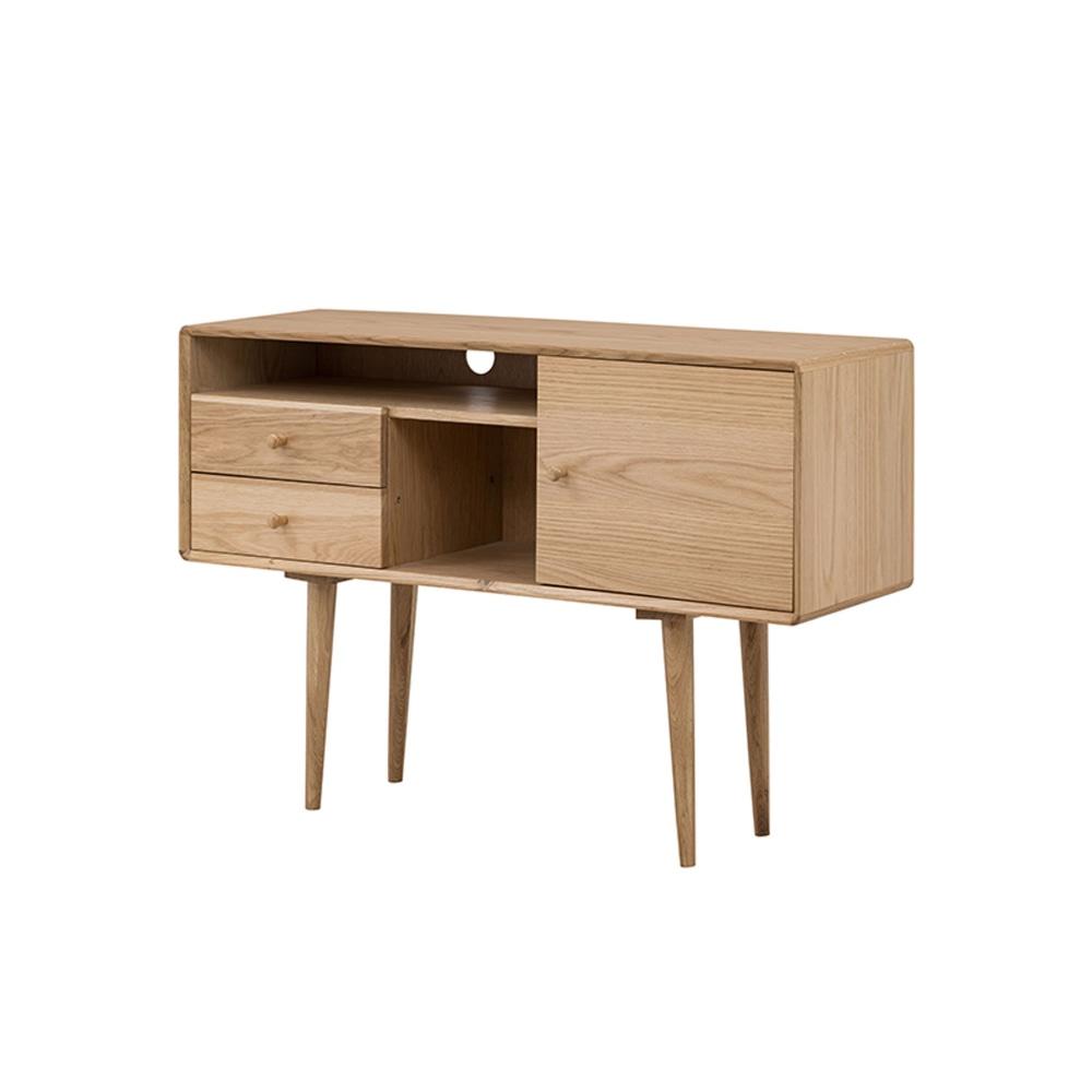 Niche Scandinavian Wooden Small Highboard Buffet Unit Sideboard Storage Cabinet - Natural & Fast shipping On sale