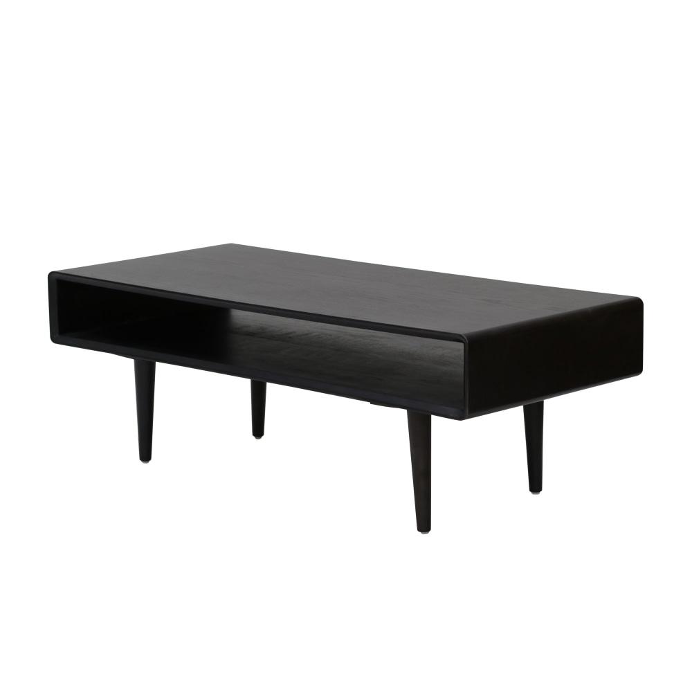Noche Rectangular Wooden Coffee Table 110cm - Black Fast shipping On sale
