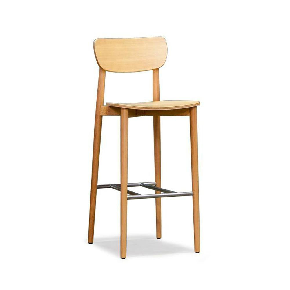 Nord Notodden Bar Stool 75cm - Natural Frame - Timber Seat Fast shipping On sale