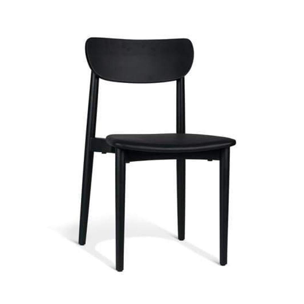Nord Notodden Dining Chair - Black Frame - Cushion Seat Fast shipping On sale