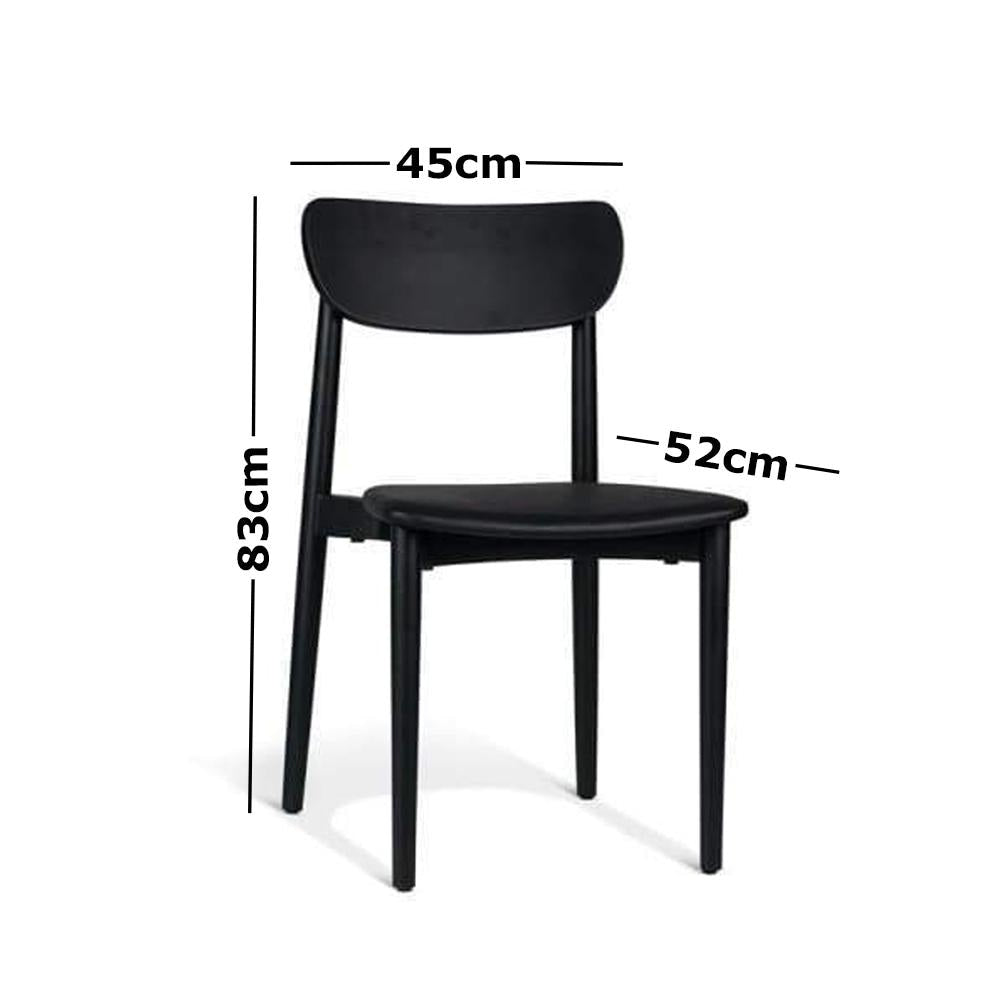 Nord Notodden Dining Chair - Black Frame - Cushion Seat Fast shipping On sale