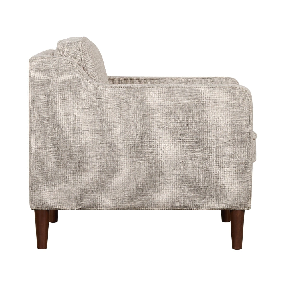 Norse 1-Seater Fabric Sofa Accent Relaxing Lounge Chair - Bone Fast shipping On sale