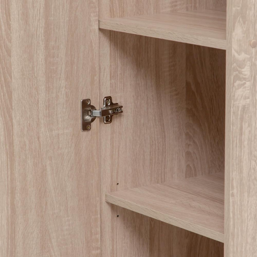 Nova 1 - Door Multi - Purpose 5 - Tier Cupboard Storage Cabinet - Light Sonoma Oak Fast shipping On sale