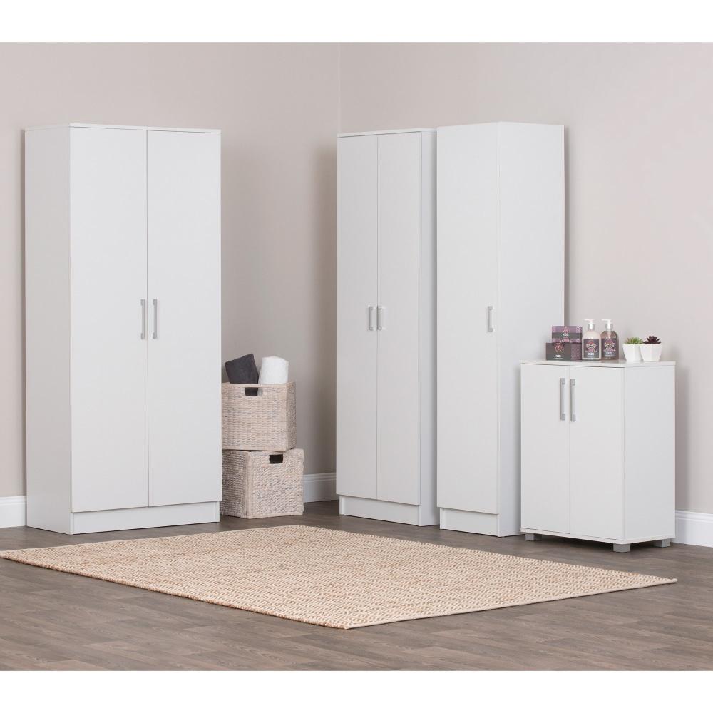 Nova 1-Door Multi-Purpose 5-Tier Cupboard Storage Cabinet - White Fast shipping On sale