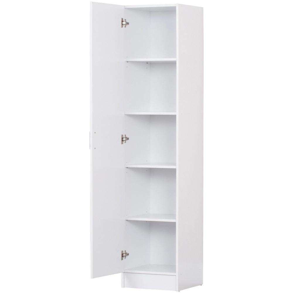 Nova 1-Door Multi-Purpose 5-Tier Cupboard Storage Cabinet - White Fast shipping On sale