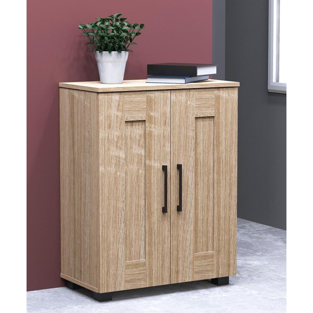 Nova 2-Door Low Cupboard Lowboy Storage Cabinet - Light Sonoma Oak Fast shipping On sale