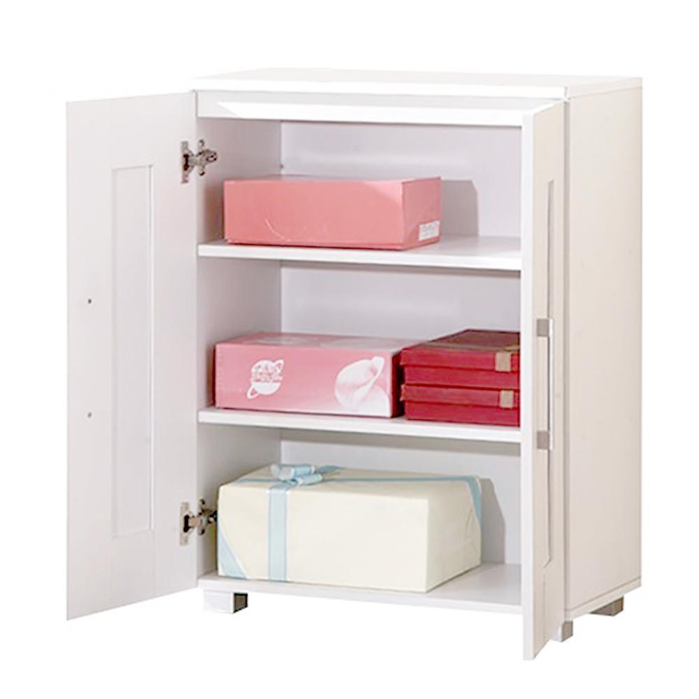 Nova 2-Door Low Cupboard Lowboy Storage Cabinet - White Fast shipping On sale