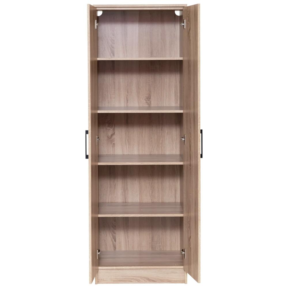 Nova 2-Door Multi-Purpose 5-Tier Cupboard Storage Cabinet - Light Sonoma Oak Fast shipping On sale