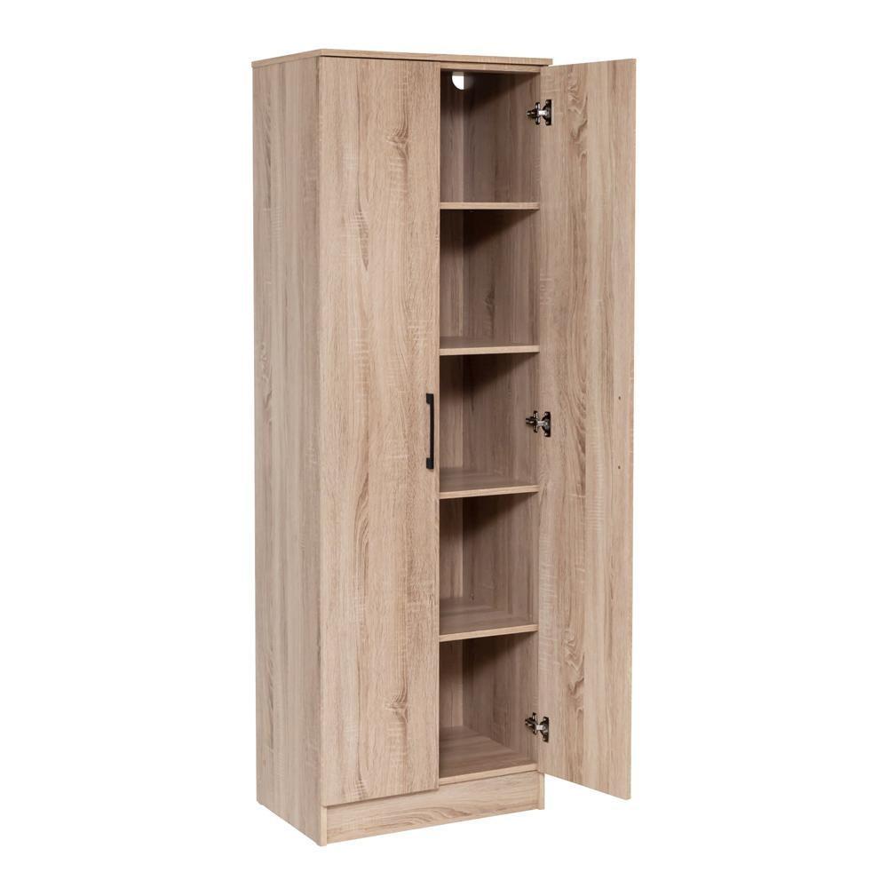 Nova 2-Door Multi-Purpose 5-Tier Cupboard Storage Cabinet - Light Sonoma Oak Fast shipping On sale