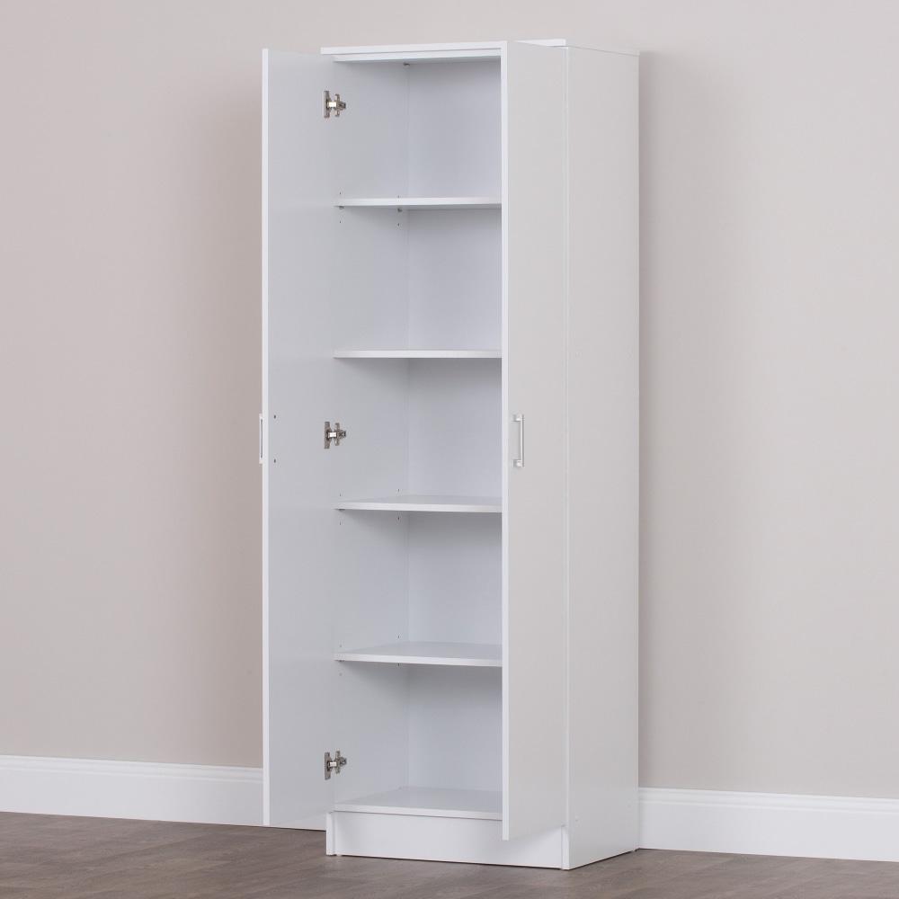 Nova 2-Door Multi-Purpose 5-Tier Cupboard Storage Cabinet - White Fast shipping On sale