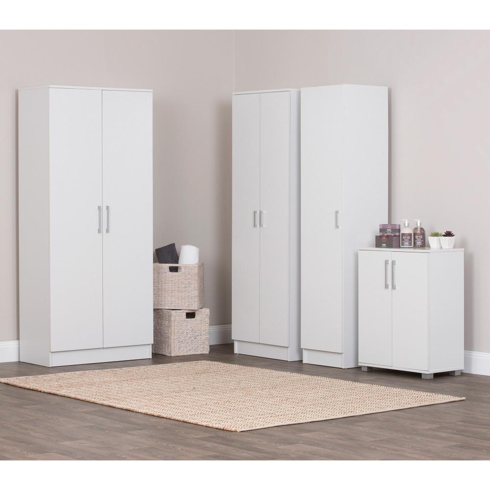 Nova 2-Door Multi-Purpose 5-Tier Cupboard Storage Cabinet - White Fast shipping On sale