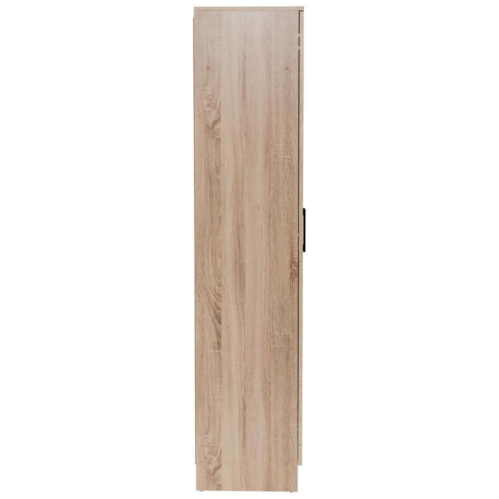 Nova 2-Door Multi-Purpose Broom Cleaning Cupboard Storage Cabinet - Light Sonoma Oak Fast shipping On sale