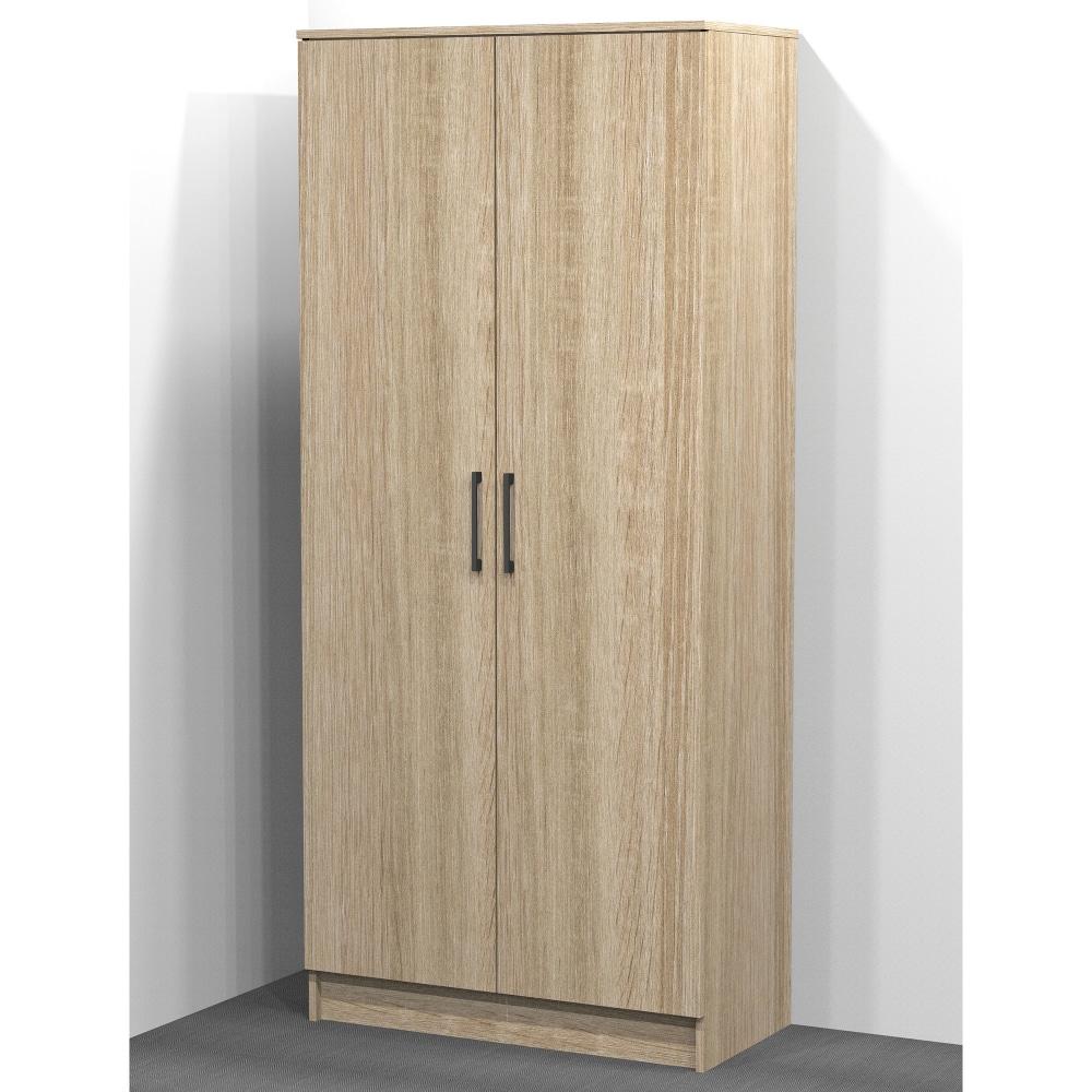 Nova 2-Door Multi-Purpose Broom Cleaning Cupboard Storage Cabinet - Light Sonoma Oak Fast shipping On sale