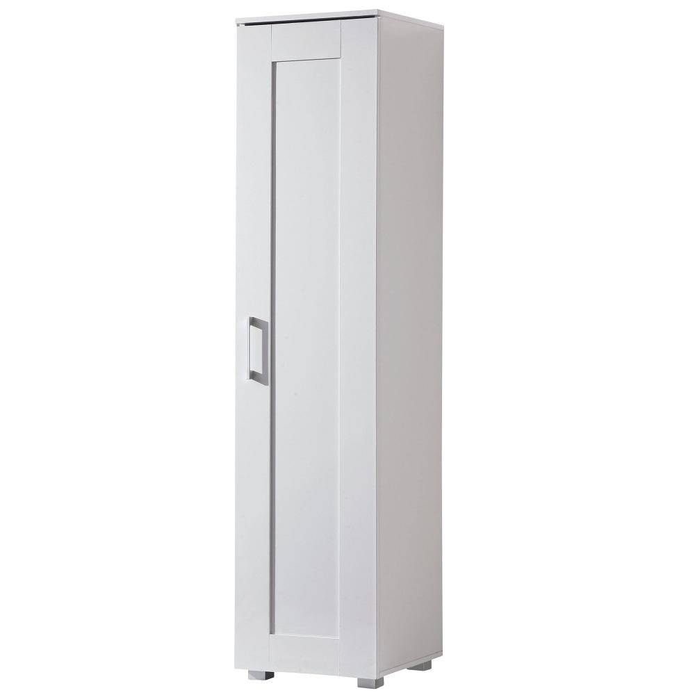 Nova Single Door Tall Cupboard Storage Cabinet - White Fast shipping On sale