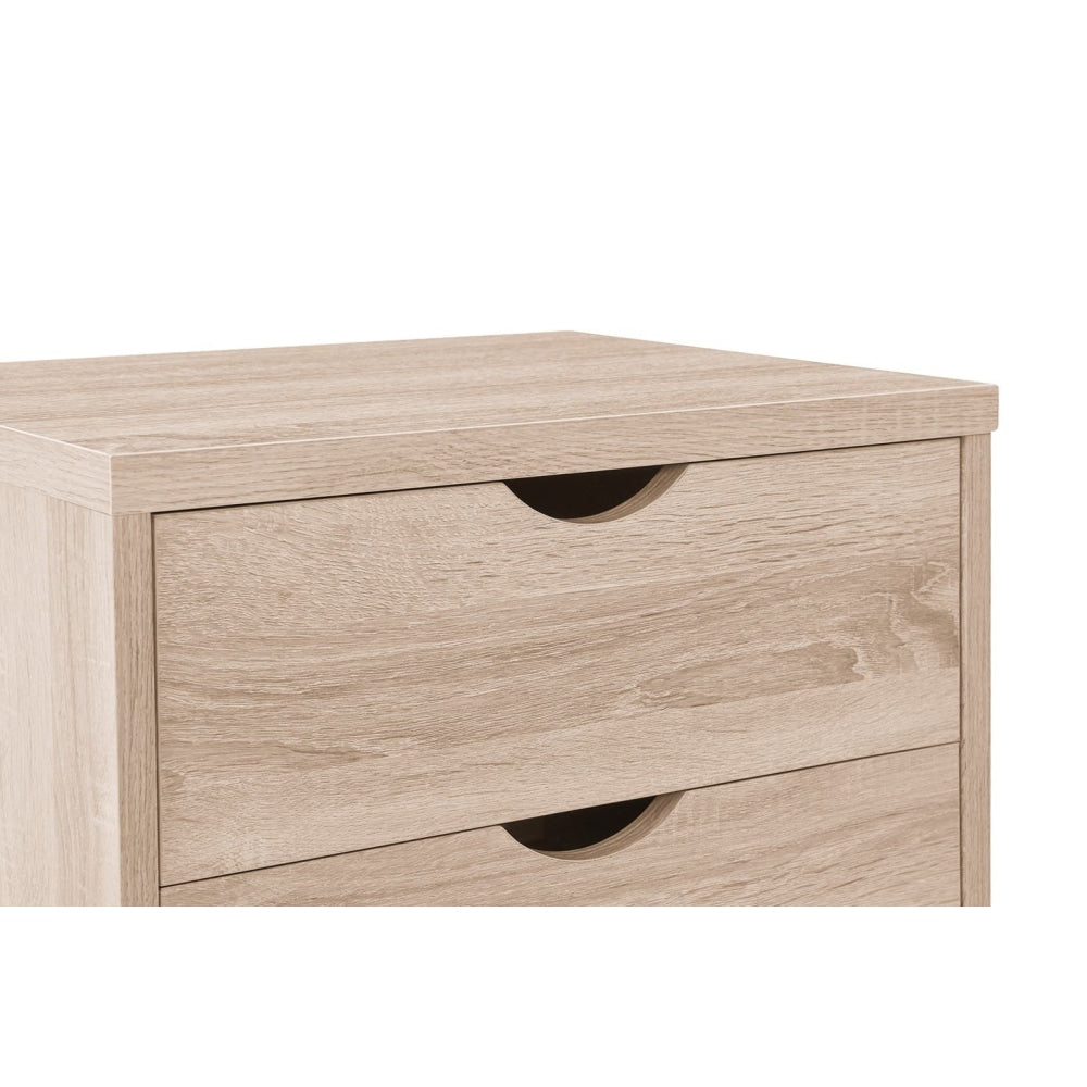 Nyhavn Collection 2 Drawer Bedside Nightstand Side Table - Oak Fast shipping On sale