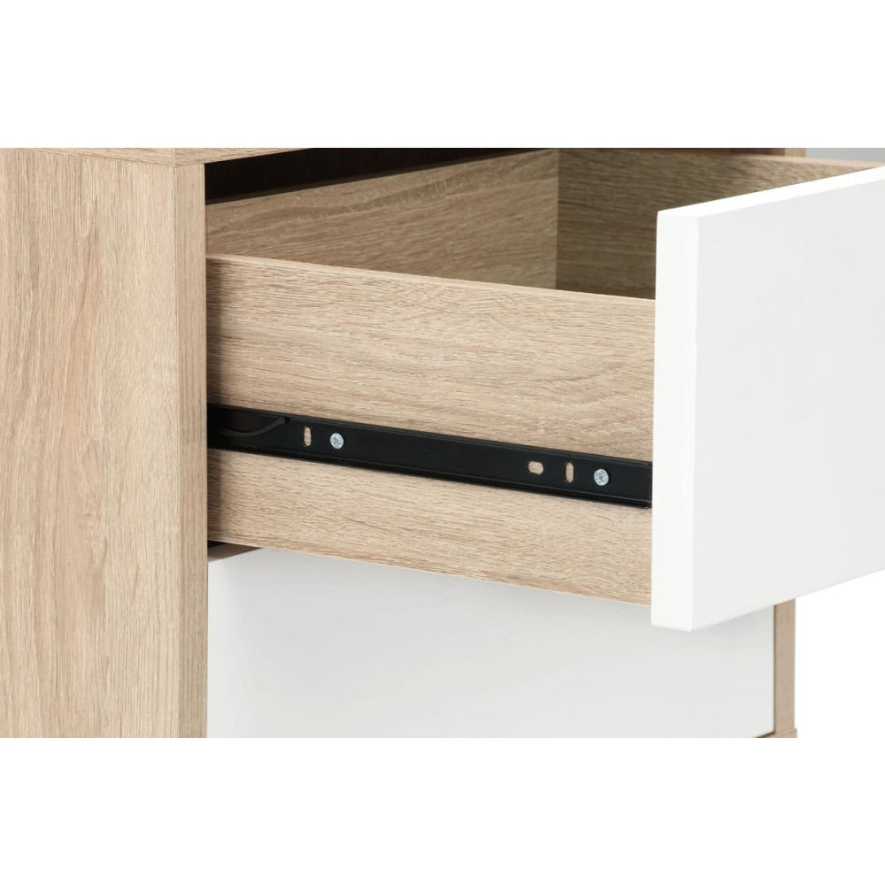 Nyhavn Collection Chest of 2 Drawer Bedside Nightstand Side Table - White/Oak White Fast shipping On sale