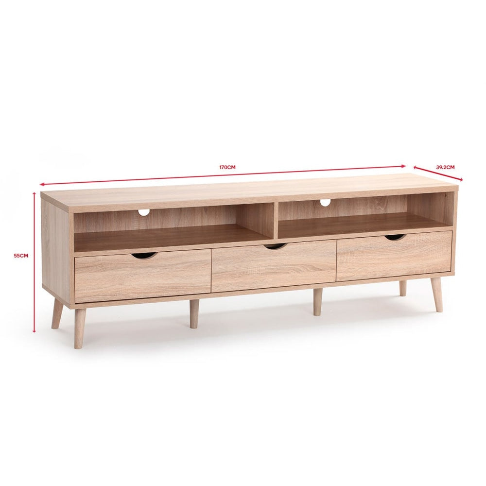 Nyhavn Collection Entertainment Unit TV Stand - Oak 170cm Fast shipping On sale