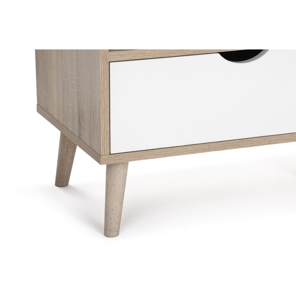 Nyhavn Collection Entertainment Unit TV Stand - White/Oak 170cm Fast shipping On sale