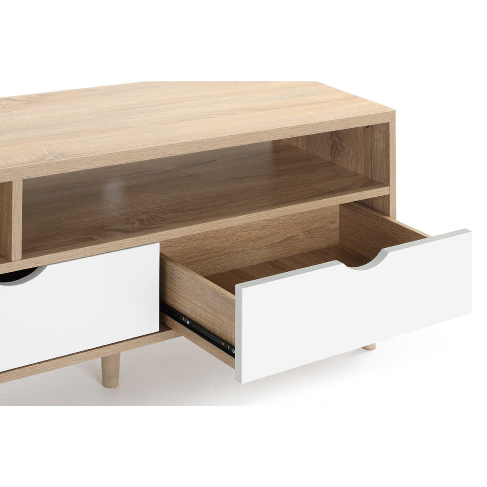 Nyhavn Collection Entertainment Unit TV Stand - White/Oak 170cm Fast shipping On sale