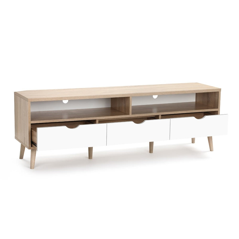 Nyhavn Collection Entertainment Unit TV Stand - White/Oak 170cm Fast shipping On sale