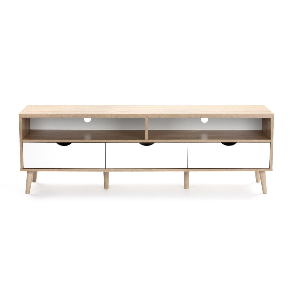 Nyhavn Collection Entertainment Unit TV Stand - White/Oak 170cm Fast shipping On sale