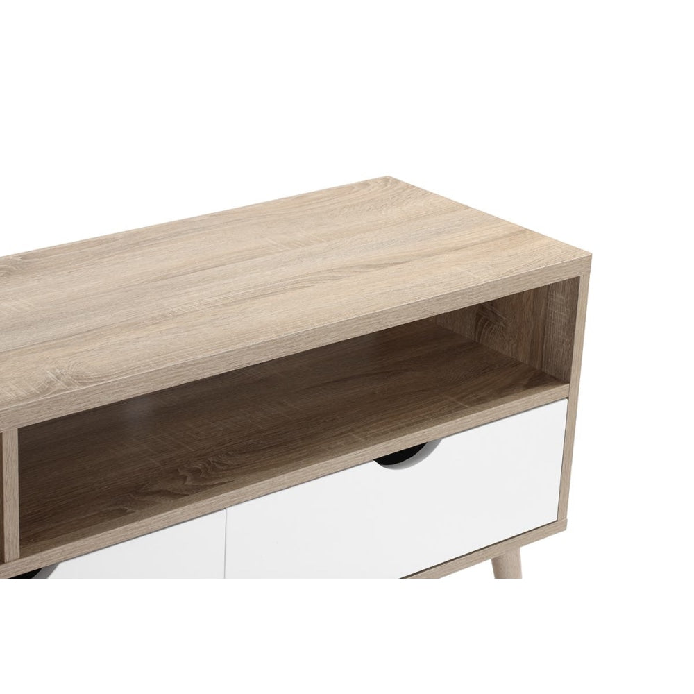 Nyhavn Collection Entertainment Unit TV Stand - White/Oak 170cm Fast shipping On sale